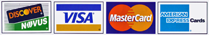 MasterCard, Visa, Am Express, Discover