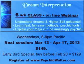 Dream Interpretation, Psychic Development Class