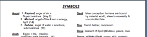 Symbols page